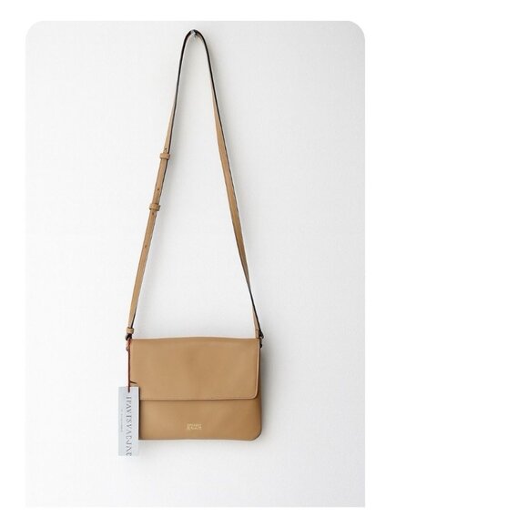 Frances Valentine Maggie Natural Vachetta Leather Crossbody Bag NWT - Picture 1 of 11
